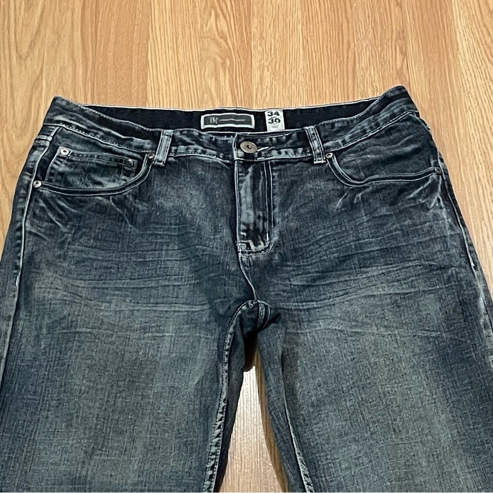 Inc International Concepts Jeans Mens 34x30 Barcelona Relaxed Fit Dark Gray - Picture 2 of 15